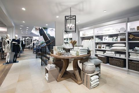 As well as a dramatic exterior, this branch of The White Company also has a new-look interior, following work with design consultancy Dalziel + Pow.